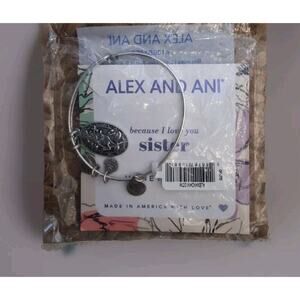 NEW in Packaging Alex and Ani Because‎ I Love You Sis II Wrap Bracelet- F6